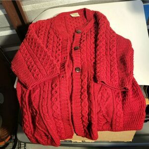 Kilronan Knitwear Red Cardigan